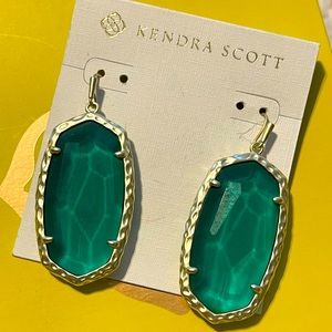 Kendra Scott Faceted Jade Ella Drop Earrings